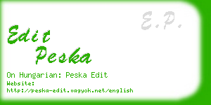 edit peska business card